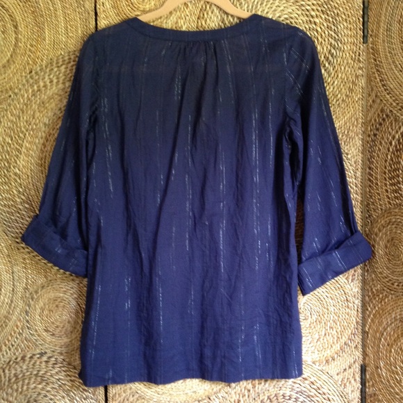 Lilly Pulitzer Top Thandie Black Navy Orange Shell - Picture 2 of 6